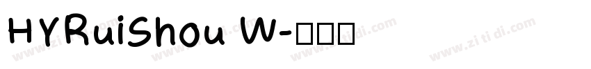 HYRuiShou W字体转换
